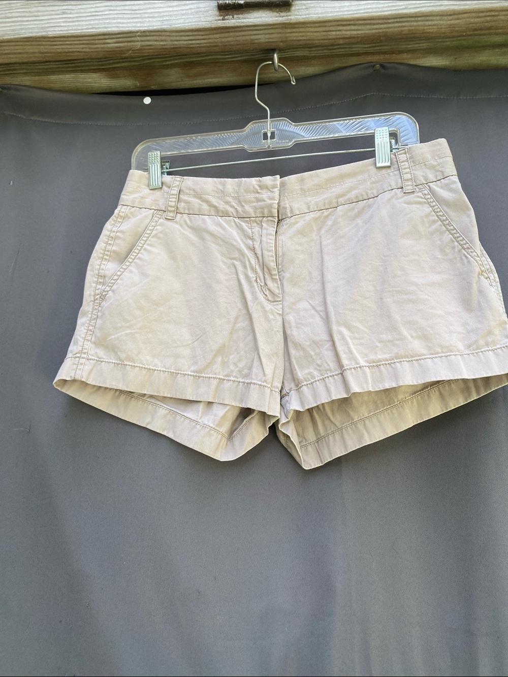 J. Crew Light Tan High-Rise Cotton Casual Shorts